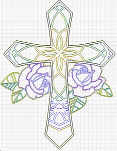 Kreuz mit Blumen Multilayer