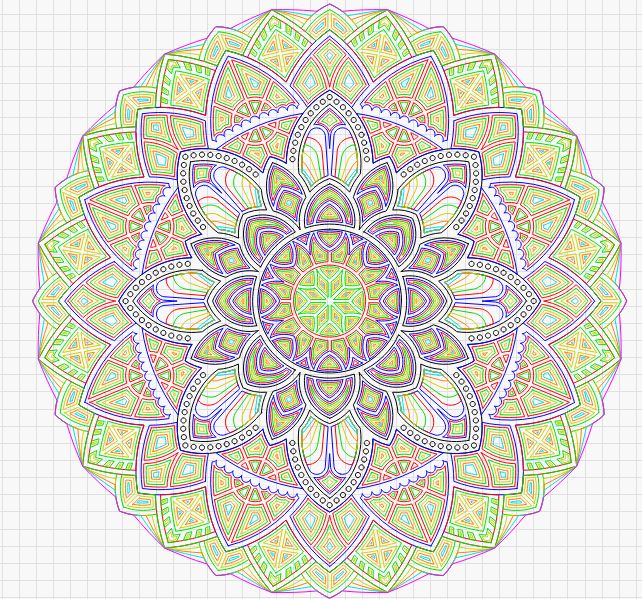 Mandala Blätter Multilayer