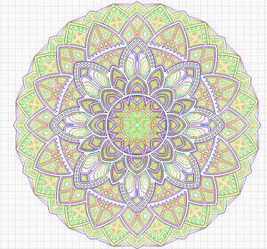 Mandala Blätter Multilayer