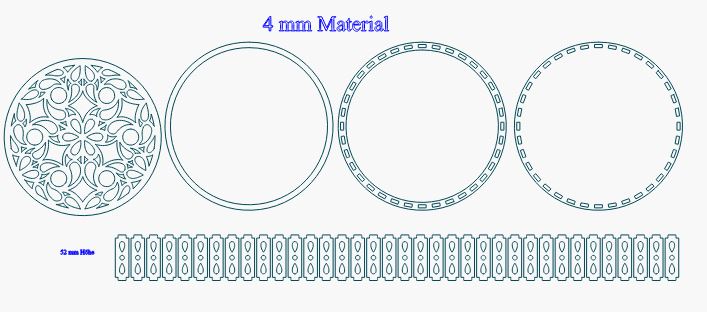 Runde Box 52 mm Höhe 4 mm