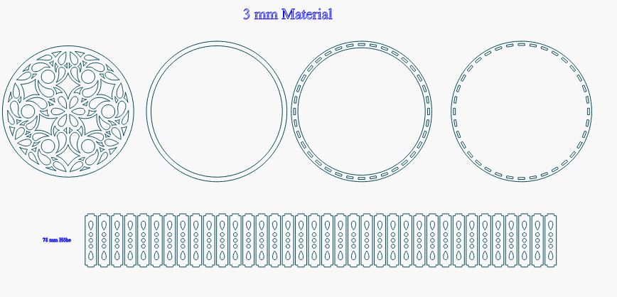 Runde Box 78 mm Höhe 3 mm