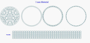 Runde Box 78 mm Höhe 3 mm