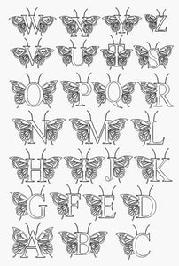 Komplettes Schmetterlings Alphabet