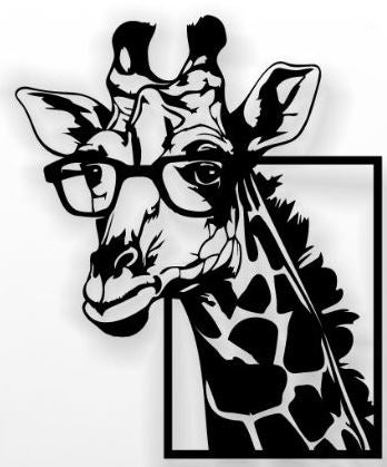 Giraffe mit Brille