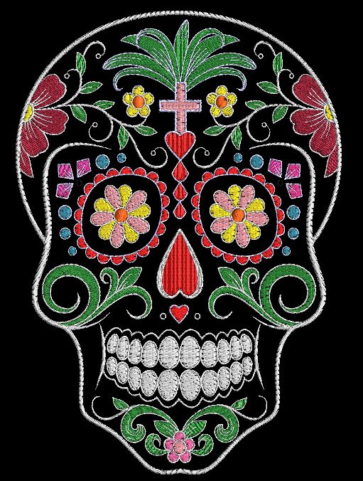 Totenkopf dia de los Muertos Größe 196 mm x 279 mm