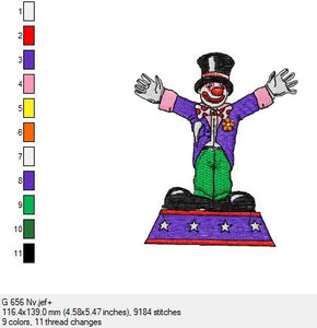 Der Clown als Domteur in 2 Größen