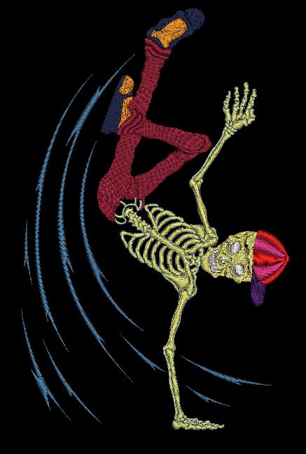 Dia de los Muertos Skelett Breakdance 175 mm x 275 mm