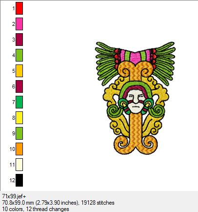 Ein wunderschönes Azteken Bild in 3 Größen