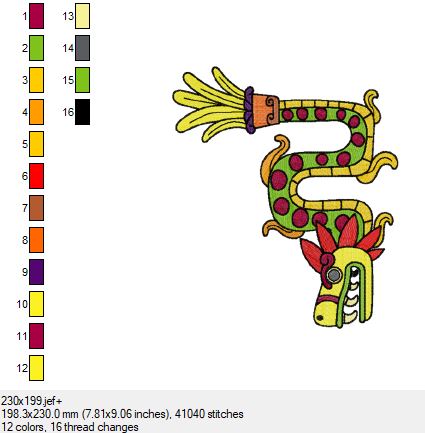 Ein wunderschönes Azteken Bild in 3 Größen