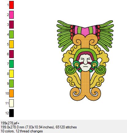 Ein wunderschönes Azteken Bild in 3 Größen