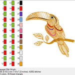 Doodle Datei exotischer Vogel in 2 Größen