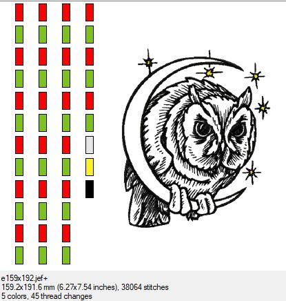 Doodle Datei Eule in 2 Größen