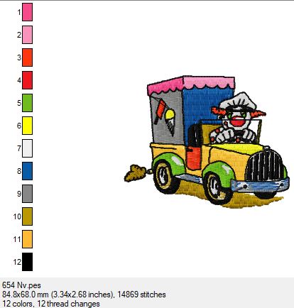 Der Clown im Eiswagen in 2 Größen