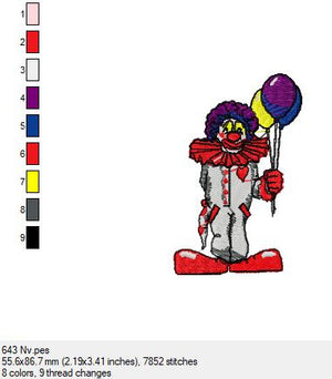 Clown mit Luftballone