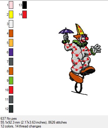 Der Clown auf dem Einrad